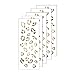 Original Fashiontats Metallic Gold Jewelry Temporary Tattoos - Cheetah Print 5 Pack