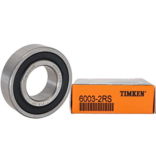 image for 2PACK TIMKEN 6003-2RS Double Rubber Seal Bearings 17x35x10mm, Pre-Lubr