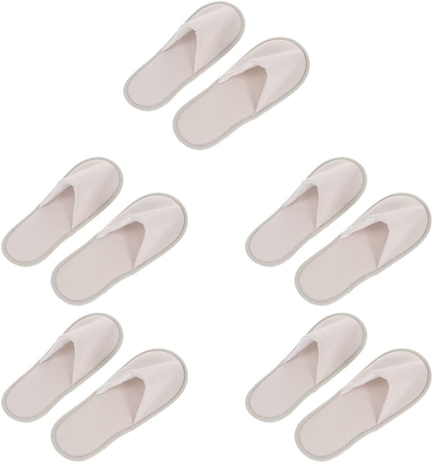 Beavorty 6 Pairs Disposable Slippers Spa Slippers Women Indoor Convenient Simple Guest Universal Hotel Home Travel