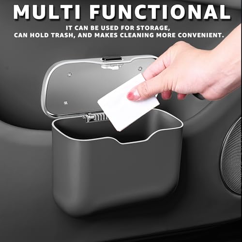 Cubo de basura para automóvil HOLDCY negro universal e impermeable 5