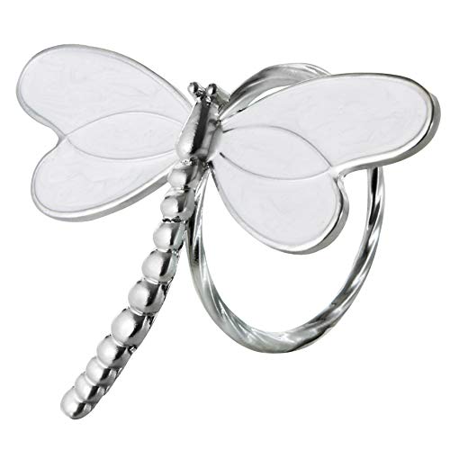 4 Anéis De Guardanapo Luxo Libélula Prata (AG1822PR) - Mimo Style