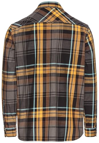 Chemise à bouton bas homme camel active en coton casual