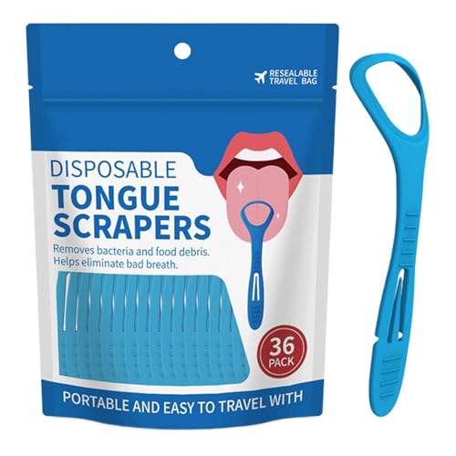 Cepillo de lengua - Raspador de lengua para adultos | Limpia Lenua para Adultos,36 unidades raspadores Reduce el Mal Aliento y Refresca el Aliento | Amigos, Niños y Niñas, Compañeros, Cumpleaño