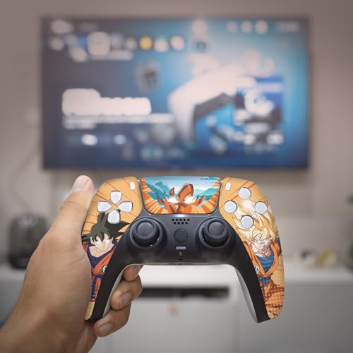 Overpowered Gokku Custom PS-5 Controller Wireless compatible with Play-Station 5 Console by BCB Controllers | Proudly Customized in USA with Permanent HYDRO-DIP Printing (NOT JUST A SKIN)