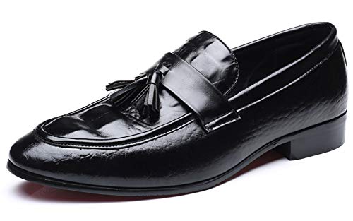 Santimon Mens Tassel Fringe Penny Loafers Fashion Casual Slip On Driving Wedding Prom Shoes Moccasins2