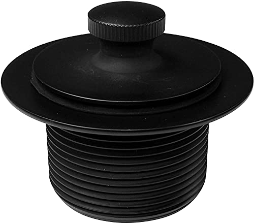 Westbrass A4941-62 1-1/2" x 12" SCH. 40 ABS Bath Waste & Overflow Assembly with Two-Hole Faceplate Cover and Twist & Close Drain, Matte Black by Westbrass - Image 5