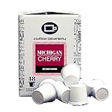 Michigan Cherry Coffee Pods by Coffee Beanery | 48ct Bulk Medium Roast Arbica Coffee