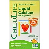 ChildLife Essentials (チャイルドライフエッセンシャルズ) 子供用液状カルシウムマグネシウム入り スティックタイプ 30本 サプリメント ビタミンD3 ビタミンK2 Liquid Calcium with Magnesium + K2 & D3【賞味期限2026年11月30日】