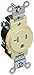 Leviton T5020-I 20-Amp 125-Volt NEMA 5-20R, 2-Pole 3-Wire, Cheetah Single Receptacle, Ivory