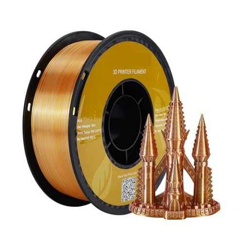 3D Printer Filament 1kg Tricolor Silk PLA Filament for FDM 3D Printer 1.75mm 3D Printing Material(E)