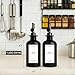 GYOSUGANG 3PCS Olive Oil Dispenser Bottle For Kitchen, Soy Sauce Dispenser, Glass Oil and Vinegar Dispenser Set W. Wooden Tray & Labels & 3 Replacement Spouts, Coffee Syrup Dispenser(Black)