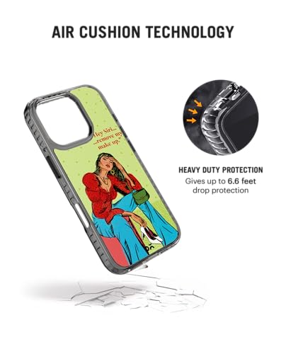 Image of DailyObjects Hey Siri Stride 2.0 Magnetic Case Cover Compatible with iPhone 16 Pro Max | Wireless Charging Slim Back Cover | 2 Layer Edge Protection & Shockproof