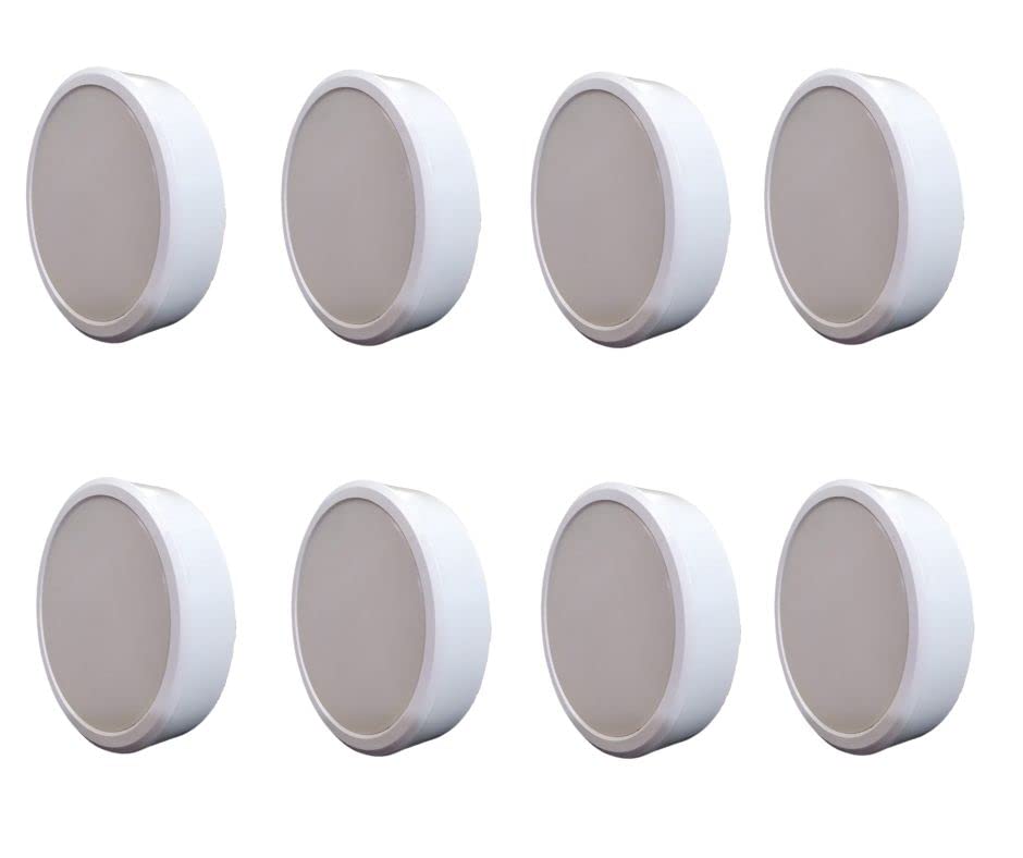 swift lite led light pack of – 8, 8 watts – surface round panel light - cw (p8 - cw - 8w srpl)