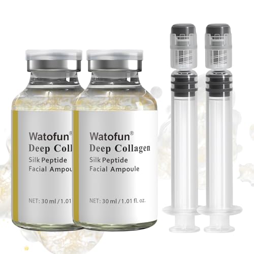 Silk Peptide Intensive Lifting Ampoule, Deep Collagen Silk Peptide Intensive Lifting Serum, Anti Aging Peptides Serum for Face Tightening, Lifting, Smoothing, Hydrating, 60ml/2.03 fl.oz