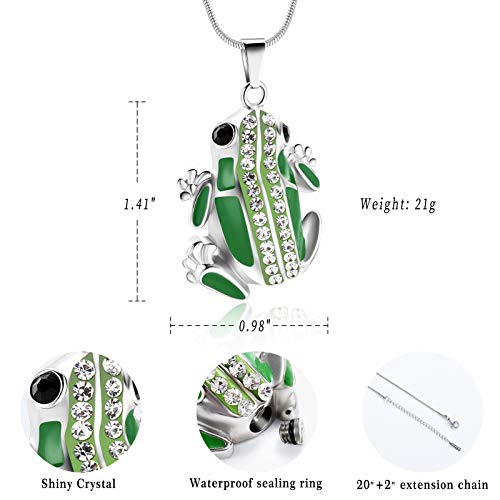Minicremation Cremation Jewelry for Ashes - Cute Frog Urn Necklace for Human Dog Cat Ashes Funeral Memorial Ashes Pendant Jewelry4