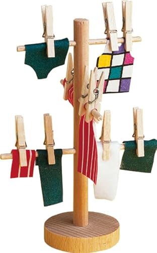 Preisvergleich Produktbild Rülke Holzspielzeug 21634 Puppenhauszubehör, holzfaben mit bunten Tüchern