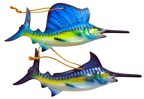 Swordfish Ornament Set Christmas Tree Decoration with Marlin and Sailfish
