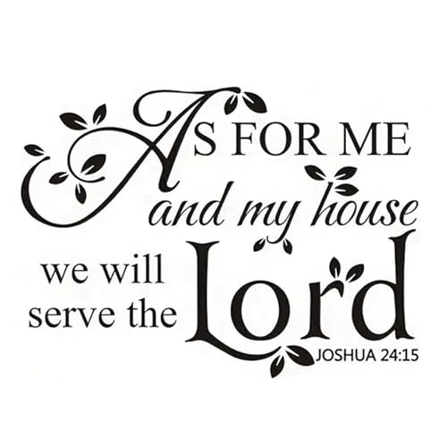 Wasise Christian Wall Art - Bible Verse Stickers, Christian Decor Bible Verse Wall Art with Leaf Design, Home Sweet Home Decor, Removable Vinyl Wall Decals for Bedroom Living Room Religious Decoration