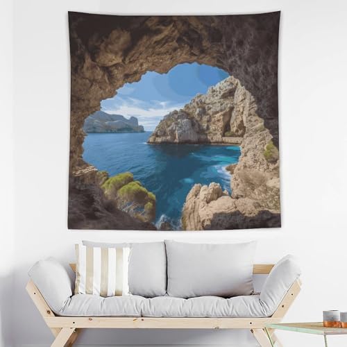 Tapisserie murale Majorque pour cacher un mur abîmé et décorer une chambre