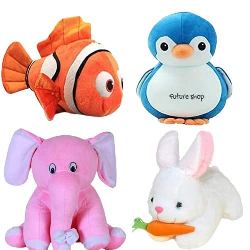 Future Shop Combo of Elegant Soft Toys for Kids, Fish, Penguin, Elephant, or Rabbit Stuffed Plush Toy Set, Ideal Gift for Children, Cute Animal Stuff Toys (B09Z6TXPSQ) Amazon Price History, Amazon Price Tracker