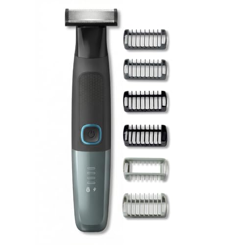 Image of Ikonic Me 6-in-1 Master Stroke Personal Groomer for Men | Beard & Body Trimmer | Dual Blade Technology | 30 Flexible Head | 60 Min Cordless Runtime