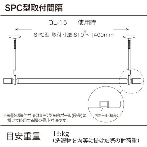 Amazon.co.jp : ホスクリーン 室内用物干竿セット ホワイト 川口技研