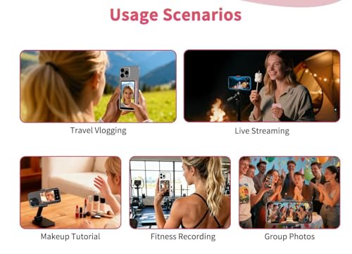 Image of Shimbol P4 Black, 4 inch Touch Screen Wireless Vlog Selfie Phone Monitor | Reverse Control for iPhone 17 /16 /15 /14 /13 /Pro /Pro Max /Plus Magnetic Snap-On, Built-in Speaker, Compatible with Android