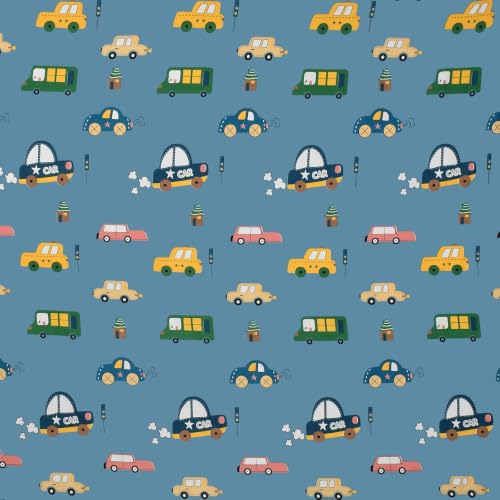 Image of NEW LEAF Cotton Flat Double Bedsheets with 2 Pillow Covers | Double Bed Breathable | Wrinklefree | Ultrasoft |Summer Bedsheet 200 to 220 tc Floral | 90 x 90 inches, Floral Denim Blue