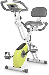 leikefitness LEIKE X Bike Ultra-Quiet Folding Exercise Bike, Magnetic Upright Bicycle with Heart Rate,LCD Monitor and easy to assemble (YELLOW)
