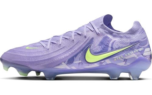 Nike United Phantom GX 2 Elite FG Low-Top Soccer Cleats (HF1597-500, Purple Agate/Barely Volt)