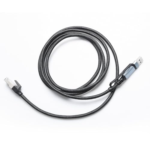 Cable Ethernet USB C de 100 Mbps con soporte USB A, adaptador de red con cable RJ45, cable de Internet trenzado para PC Windows, laptop, tableta y smartphone