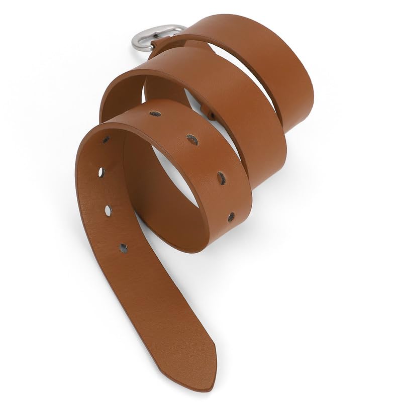 Image of WHIPPY Women Leather Belt for Jeans Pants Dresses Black Ladies Waist Belt with Pin Buckle