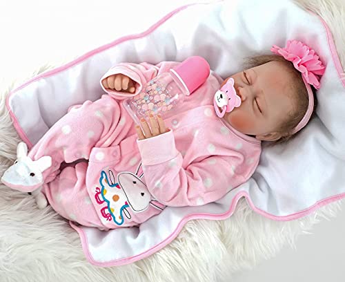 MAIHAO 22zoll 55cm lebensechte Puppe Reborn Babys mädchen silikon Puppen wie echtes Toddler Dolls Junge realistische… – Bild 4
