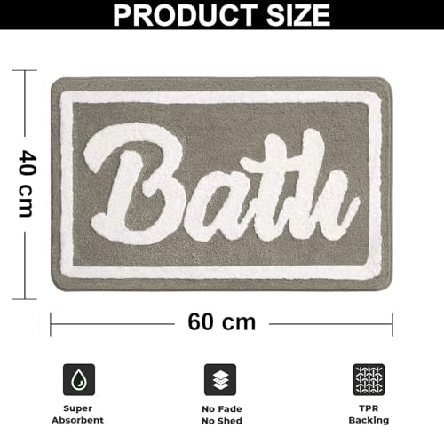 Image of Luxe Home Super Soft Canada Bath Bath Mat Non-Slip Machine Washable Bathroom Mat for Home, Bedroom and Living Room (40x60 cm) - Pack of 1