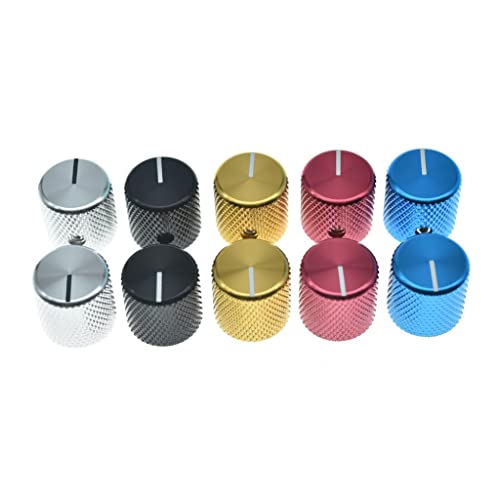 Lot de 4 boutons de potentiomètre universels en aluminium pour guitare/basse – 0,6 cm – Avec vis et indicateur - Les Beatles, Paul McCartney, John Lennon, RIngo Starr, George Harrison Lot de 4 boutons de potentiomètre universels en aluminium pour guitare/basse - 0,6 cm - Avec vis et indicateur – Image 8