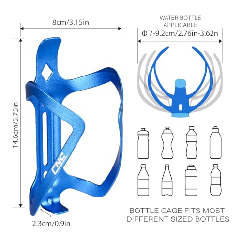 CNC Portabotellas para Bicicleta 2-Pack Azul miniatura 2