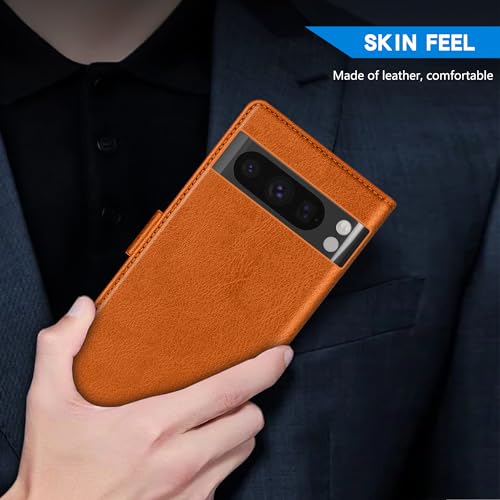 ZZXX For Google Pixel 8 Pro Wallet Case Magnetic Closure 6.7 inch,Brown - image 6