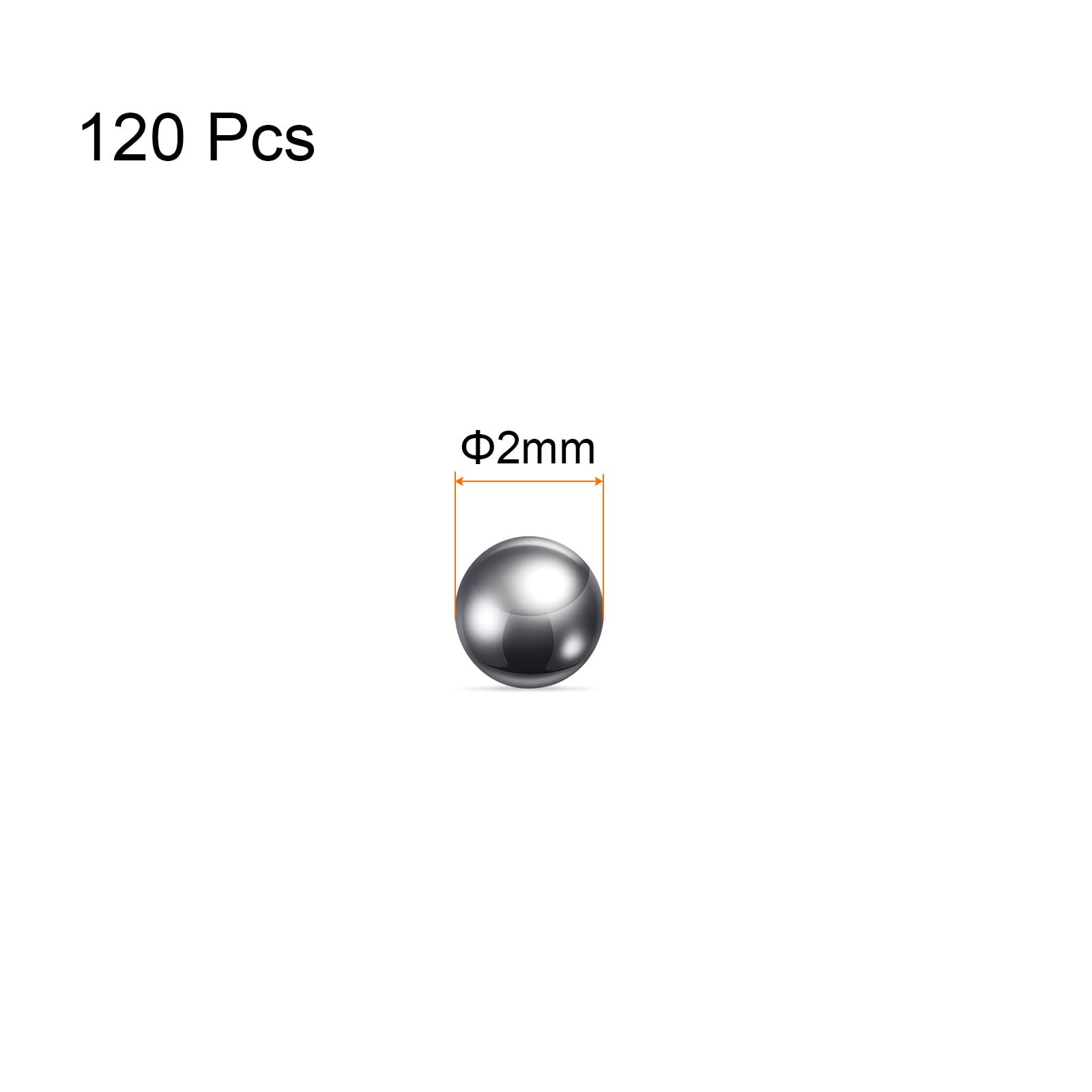QUARKZMAN 120pz Precisione Sfere 2mm Diametro 440C Metallico di Precisione Cuscinetto a Sfera Inossidabile Acciaio G25 Sfere Acciaio per Cuscinetti