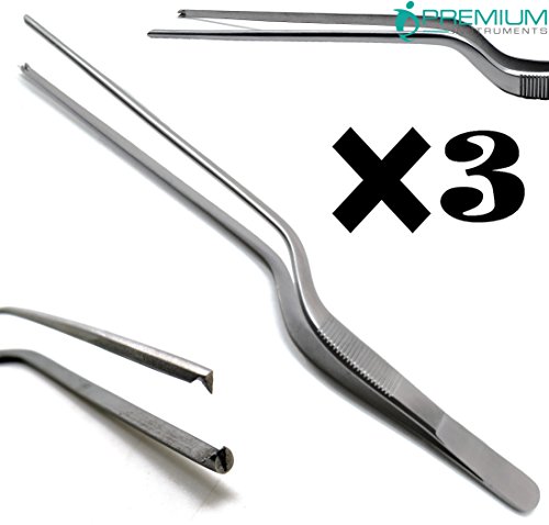 3× Adson Bayonet Kocher Forceps 8