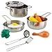 Produktbild KidKraft Deluxe Kochset aus Metall mit Spielzeug-Lebensmitteln für Kinderküche, Spielküche Zubehör, Spielzeug für Kinder ab 3 Jahre, 63186