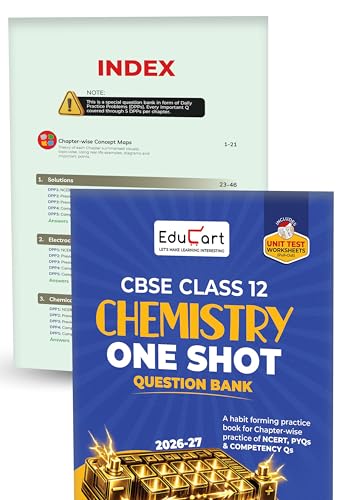 Image of Educart CBSE Class 12 One Shot Question Bank Physics, Chemistry, Mathematics & English Core 2026-27 (Set of 4 Books) | NCERT Questions, PYQs & Competency-Based Qs | CBSE Board 2027
