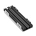 YLCOTC NVMe M.2 SSD Radiator Dwustronny M2 Radiator Aluminiowa Chłodziarka z silikonową podkładką termiczną do PCIE SATA M2 SSD 2280 Komputer biurkowy NGFF Mocny chłodzący płetwa (czarny)