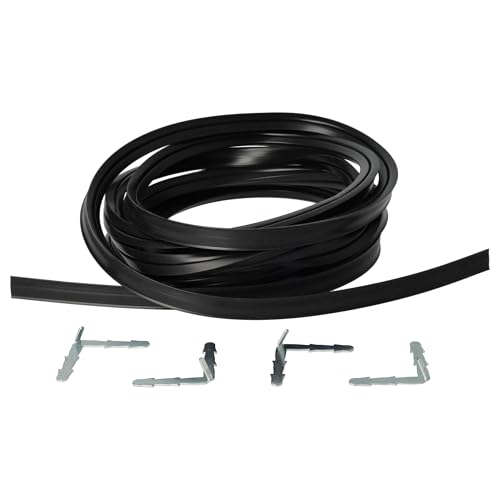 vhbw Universal Backofendichtung 3m mit Winkelhaken Montageset kompatibel mit Backofen Herd - Dichtung Backofentürdichtung Ofentürdichtung Türdichtung