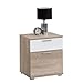 FMD Möbel 616-003 Jack 3 Chevet avec Tiroir Petit/ Grand Bois Chêne/Blanc 45 x 38 x 53 cm