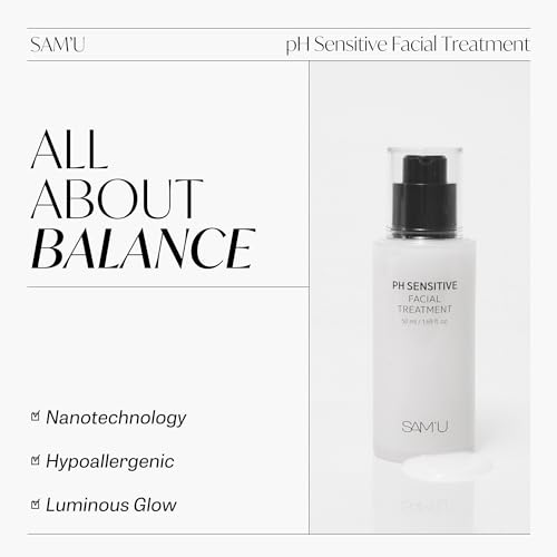 SAM'U pH Sensitive Facial Treatment – Nourishing, Hydrating Facial Treatment with Ceramides – Korean Skin Care Treatment Face Serum – 1.69 Fl Oz - Image 3