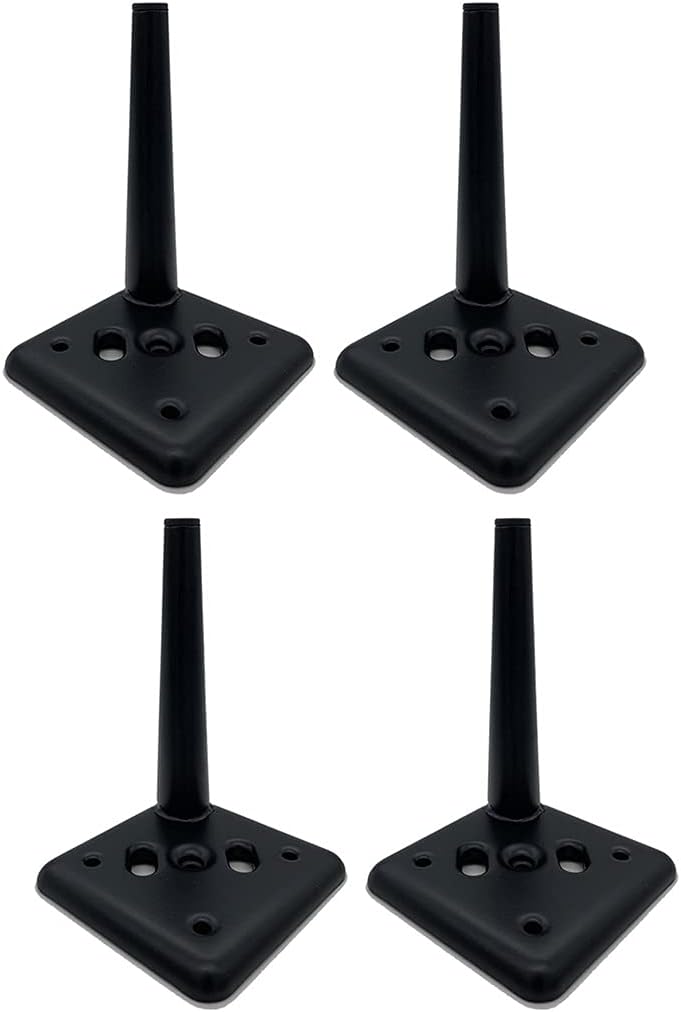 Sofa Legs,Replacement Legs in The Entrance Shoe Cabinet, Durable Iron Support Legs for Kitchen, Dining Table and Bathroom Cabinets, 3 Height Options (Color : Black, Size : 5.9 inches*4)
