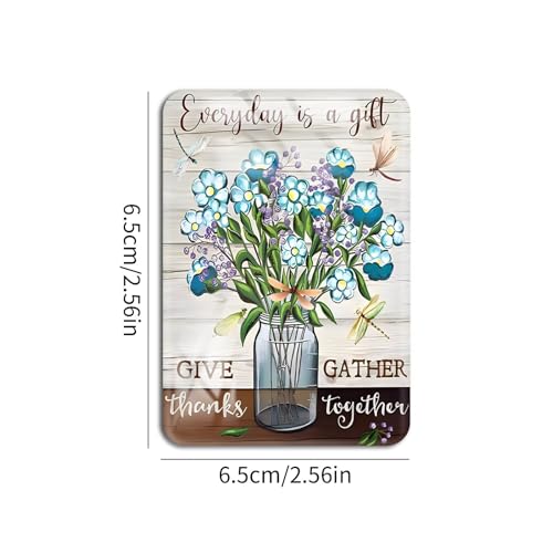 Imán de Nevera Cristal Rectangular con Diseño Floral miniatura 7