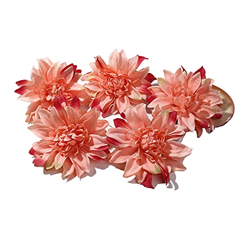 Lot de 5 fleurs artificielles exquises faites à la main en soie synthétique vive et délicate - Chrysanthème pour la décoration de la maison Cover