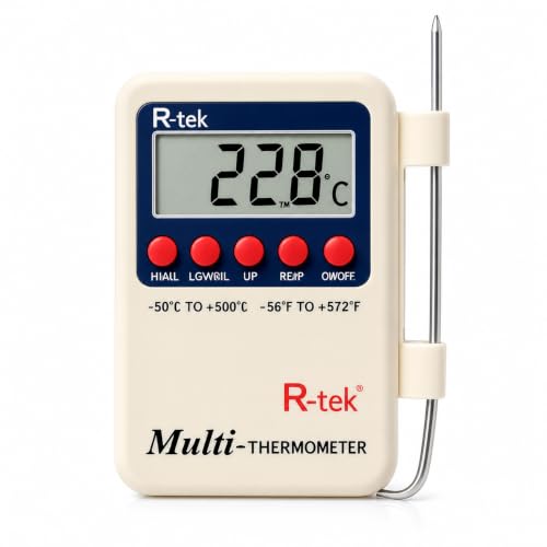 Image of R-TEK Multipurpose Digital Multi Stem Thermometer with External Sensing Probe(Aquarium, Fridge, Machines)