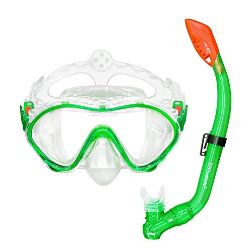 iParaAiluRy Kids Snorkel Set - Anti-Fog Snorkel Mask with Dry Top Snorkel